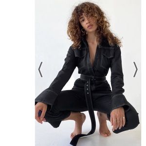 Orseund Iris Workwear Jumpsuit in Black no belt XS